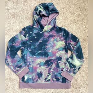 Youth size Medium- Nike hoody - multicolored with little Nike emblems pattern